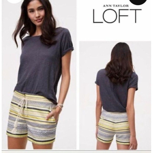 ANN TAYLOR LOFT- WOMENS RIVERA BROCADE SHORTS Size 10 - Picture 1 of 9